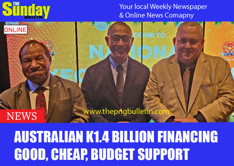 AUSTRALIAN K1.4 BILLION FINANCING GOOD, CHEAP, BUDGET SUPPORT