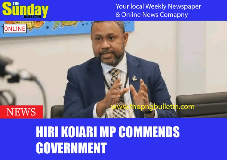 Hiri Koiari MP commends government   