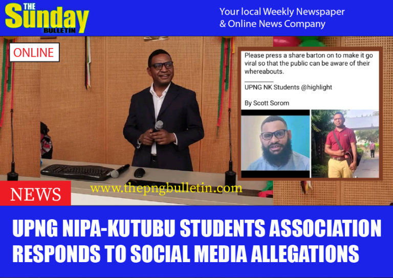 UPNG Nipa-Kutubu Students Association responds to social media allegations