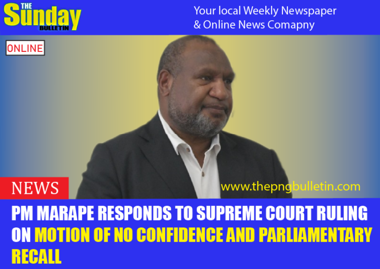 Prime Minister Marape Responds to Supreme Court Ruling on Motion of No Confidence and Parliamentary Recall