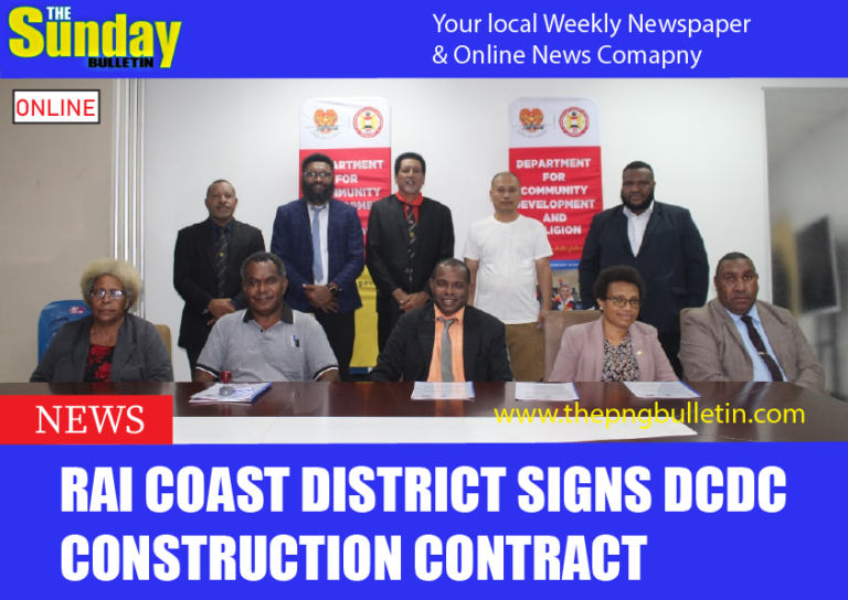 Rai Coast District Signs DCDC Construction Contract