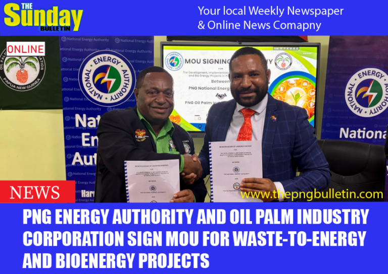 PNG Energy Authority and Oil Palm Industry Corporation Sign MOU for Waste-to-Energy and Bioenergy Projects