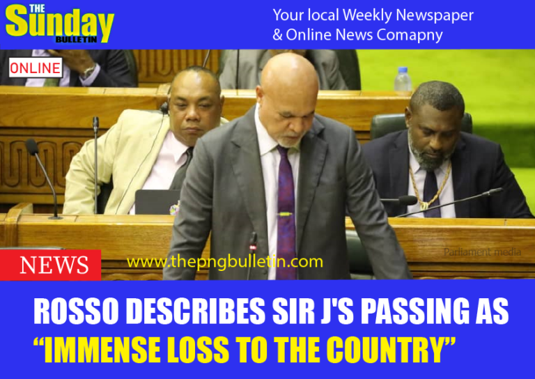 Rosso describes Sir J’s passing as “immense loss to the country”