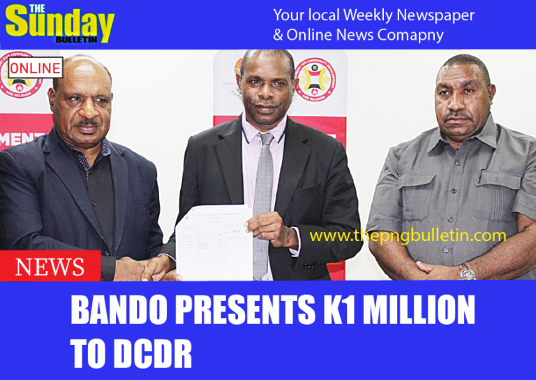 Bando presents K1million to DCDR