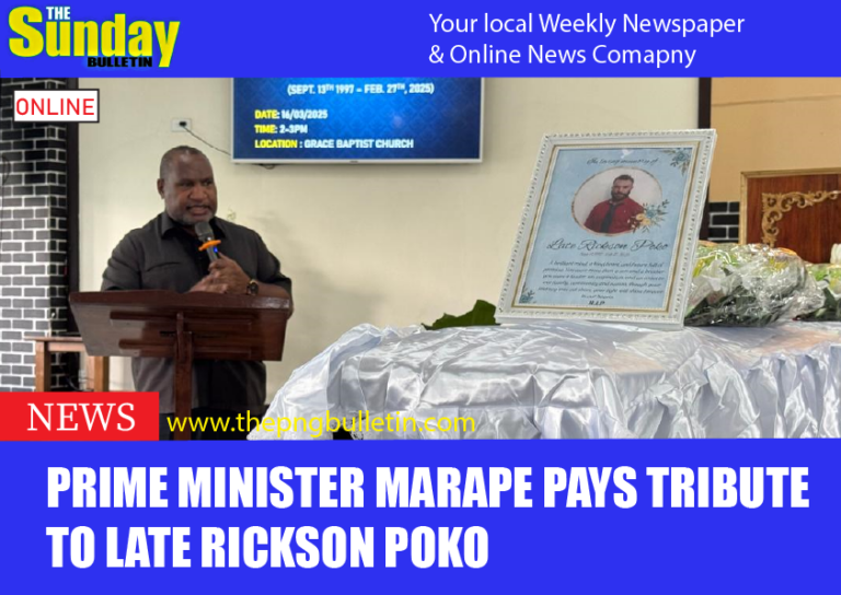 Prime Minister Marape Pays Tribute to Late Rickson Poko