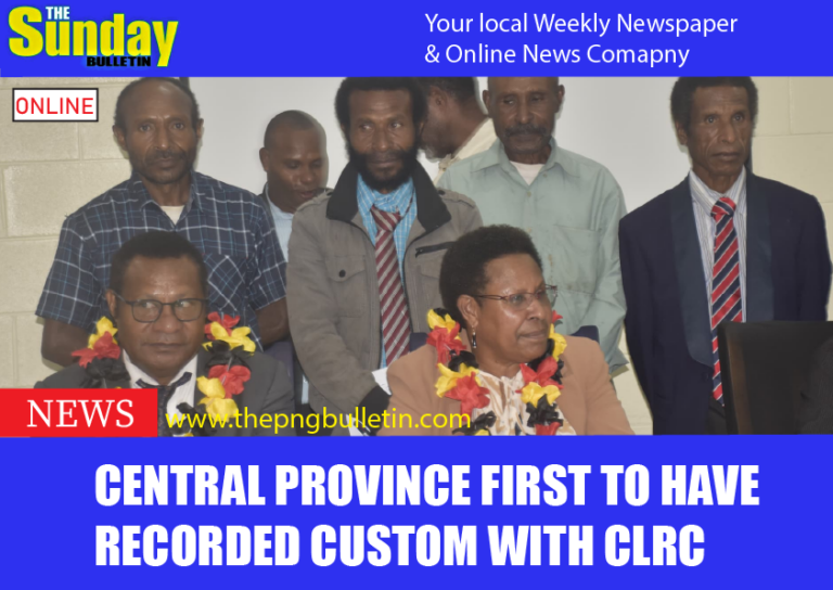 Central Province First to Have Recorded Custom with CLRC