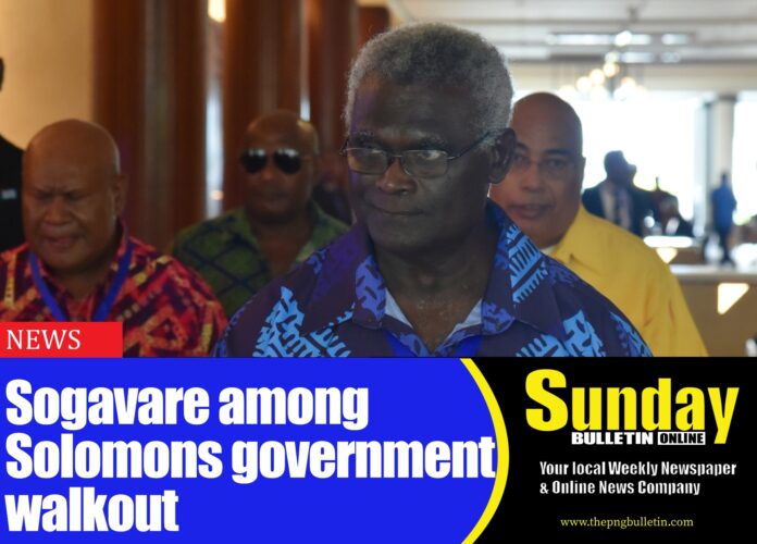 Ex-Solomon Islands PM Manasseh Sogavare has resigned from his position as finance minister. (Image: Ben McKay/AAP PHOTOS) Ex-Solomon Islands PM Manasseh Sogavare has resigned from his position as finance minister. (Image: Ben McKay/AAP PHOTOS)