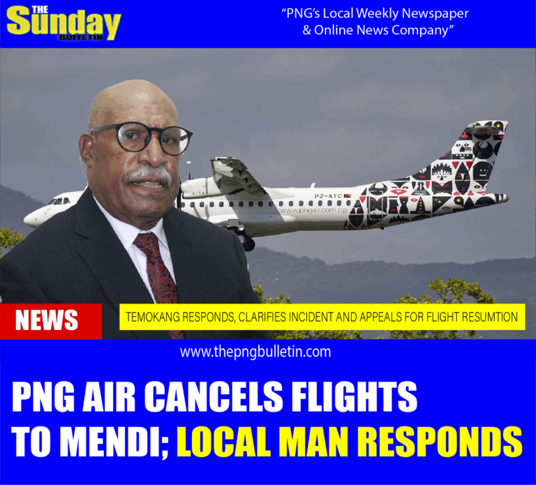 PNG Air cancels flights into Mendi; local man responds.