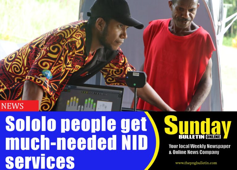 Caption: A NID officer on the ground to facilitate the birth registration and national ID services to the people of Sololo.
