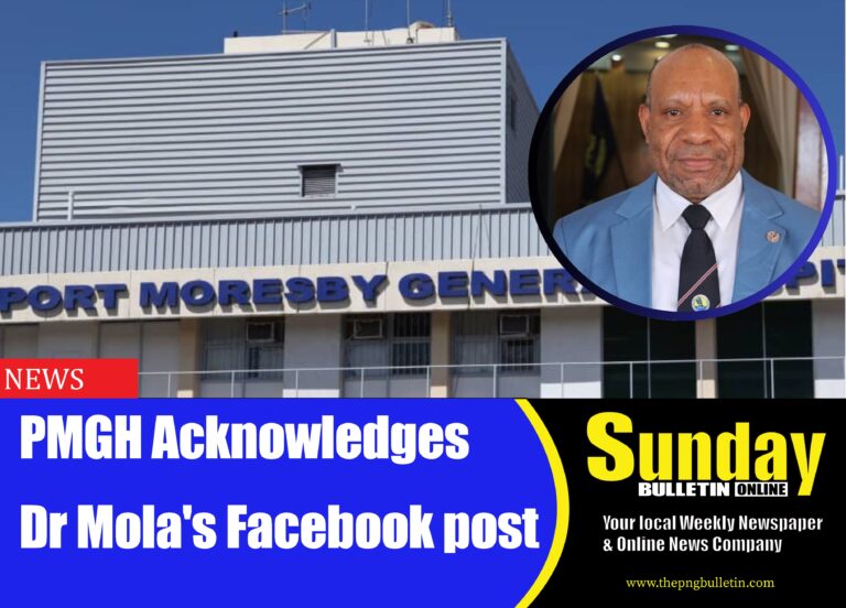 Port Moresby General Hospital CEO Dr Molumi