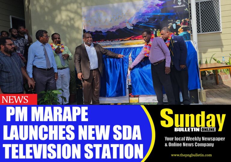 Prime Minister Hon. James Marape launching the Two Witnesses Television Network (2WTN) at the John's Foundation Adventist Church, 17 Mile, Central Province. Pictures supplied.