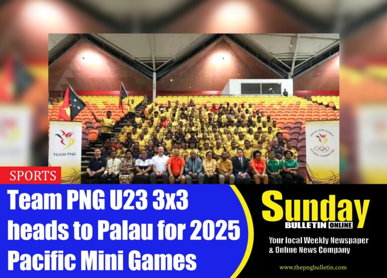 A group photo of team PNG U23 before departing for Palau tonight. Photo supplied.