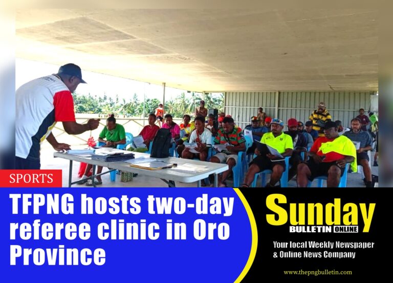 The recent two-day referee clinic in Oro Province hosted by TFPNG. Picture supplied.