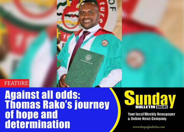 Mr Thomson Rako after his graduation at the University of Goroka in 2023. Picture supplied.