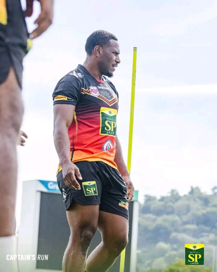 Khaiya Waiembi in his recent training with the Hunters. Picture supplied by Hunters media.