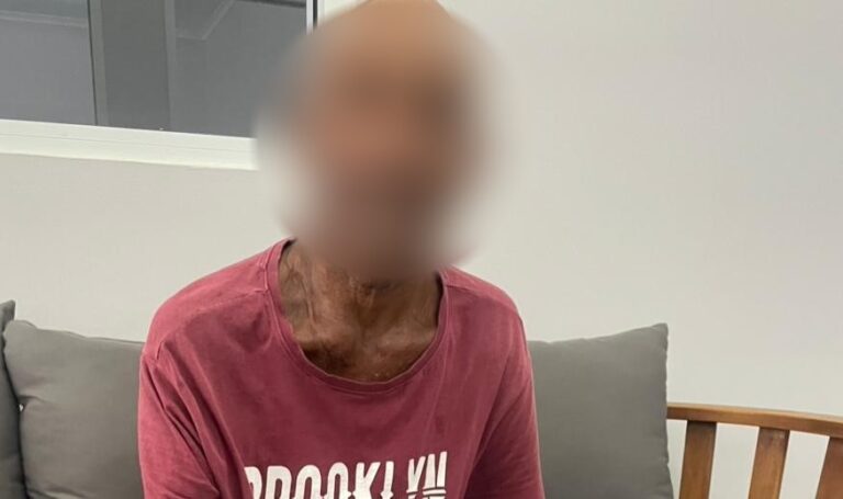 SARV victim visited PNG Tribal Foundation office today to help him on how an incident in Ihu can be be reported through Tribal Foundation’s assistance. He has developed a permanent disabled arm. Picture supplied.