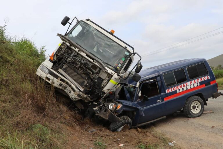 The accident that occurred along the Magi Highway last Saturday. Picture supplied.