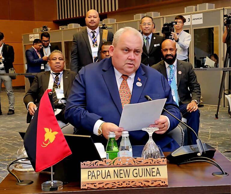Foreign Affairs Minister Justin Tkatchenko delivering the country statement at the 32nd ASEAN Regional Forum Foreign Ministers' Meeting in Kuala Lumpur, Malaysia. Picture supplied.