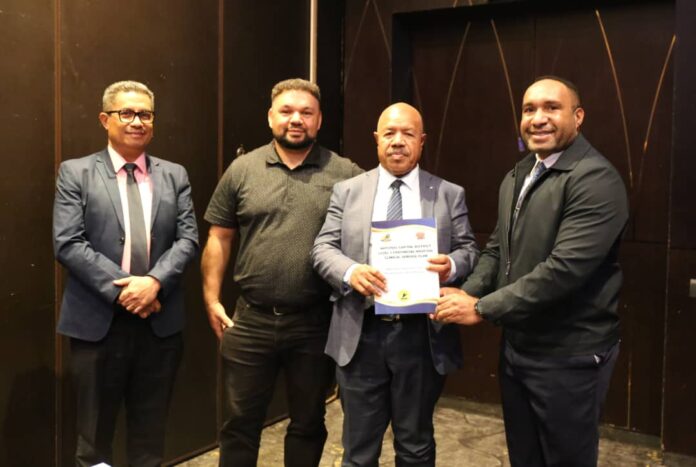 The plan was presented by NCD Provincial Health Authority’s chief executive officer Dr Robin Oge to NCD Governor Powes Parkop. Picture supplied.