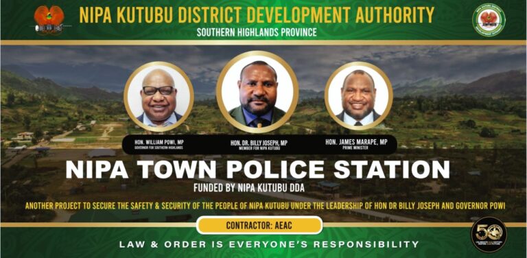 MINISTER JOSEPH ANNOUNCES MAJOR PROJECTS FOR NIPA-KUTUBU