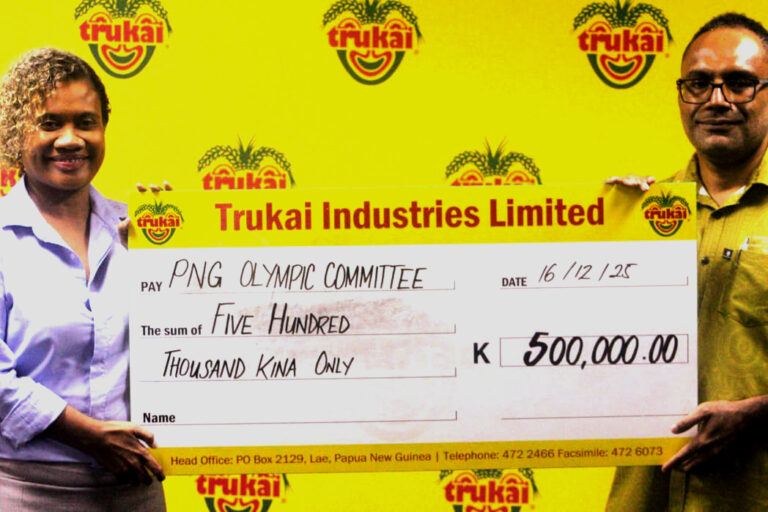Trukai Industries presents K500,000 to PNGOC