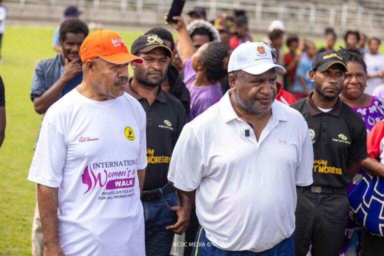 NCD Governor Powes Parkop and PM James Marape Lead International Women’s Day Unity Walk in Port Moresby