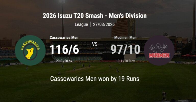 Cassowaries Claim Round 3 Victory in BOROKO Motors Isuzu Men’s T20 Smash
