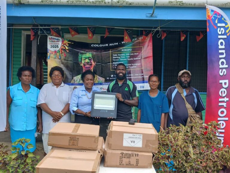 ENB rural hospital gets donation of solar spotlights