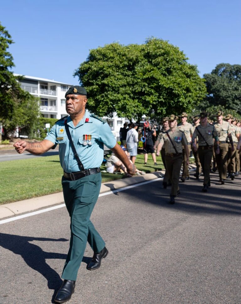 PNGDF officer leads Aust Army 3rd Brigade at Anzac Day march 
