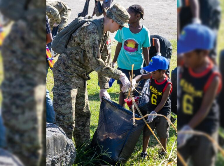 ADF, AFP join local youth for community-led clean-up in Kokopo