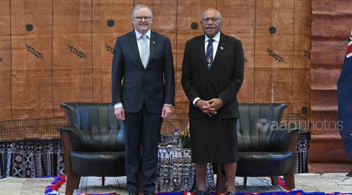 Australia and Fiji have signed a new defence agreement, in a strengthening of Pacific bonds. Mick TsikasAAP PHOTOS