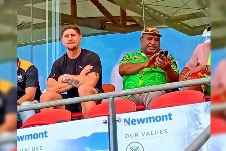 Prime Minister Marape welcomes Zac Lomax to the PNG Chiefs