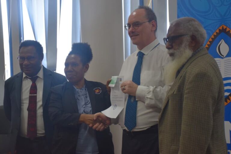 CLRC presents K50000 cheque to UPNG for Underlying Law Centre