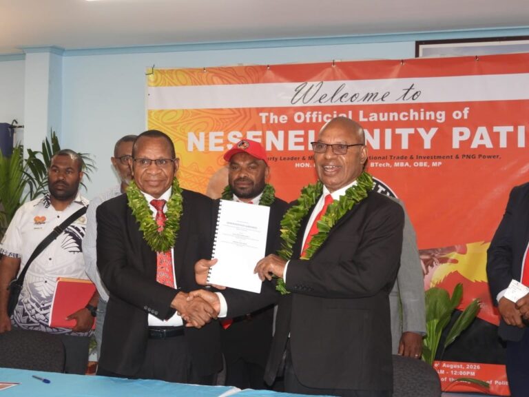 PNG Party, Nesenel Unity Party Sign MoA Ahead of 2027